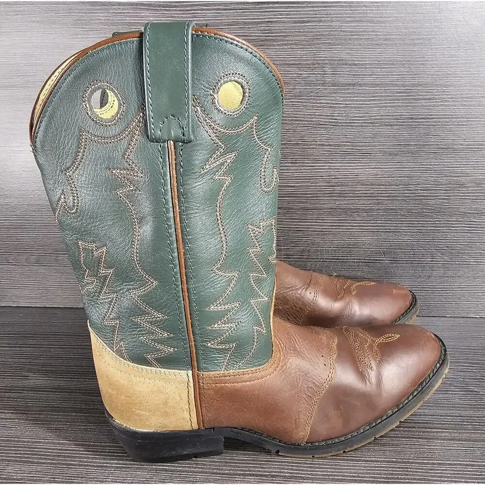 Double-H Boots Domestic Round Toe Western Buckaroo DH942 Trucker Soft Toe 6 D